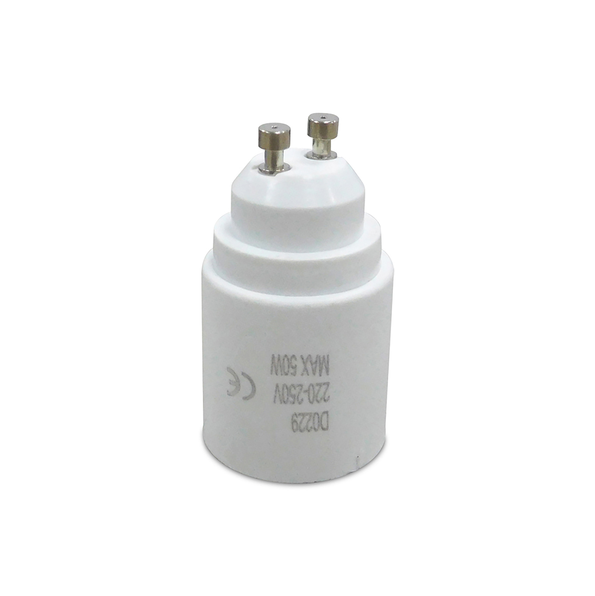 D0229  Elements GU10 to E27 Lamp Socket Converter White